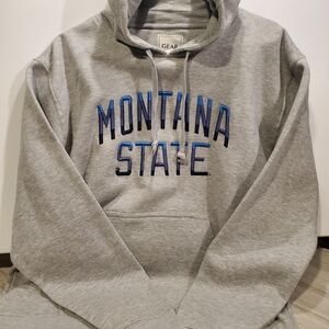 Gray Montana State Hoodie Size Large